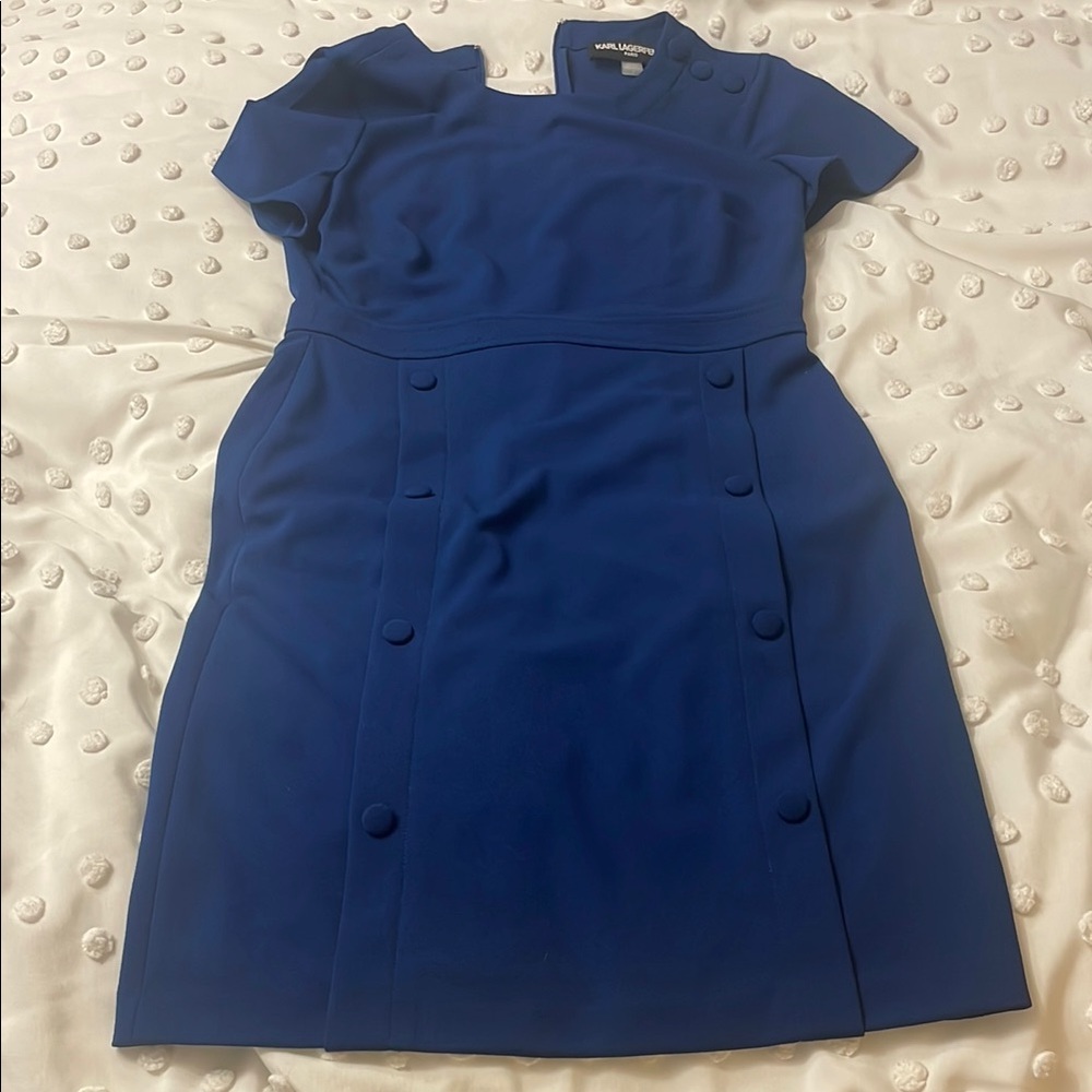 Karl Lagerfeld Blue Sheath Dress
